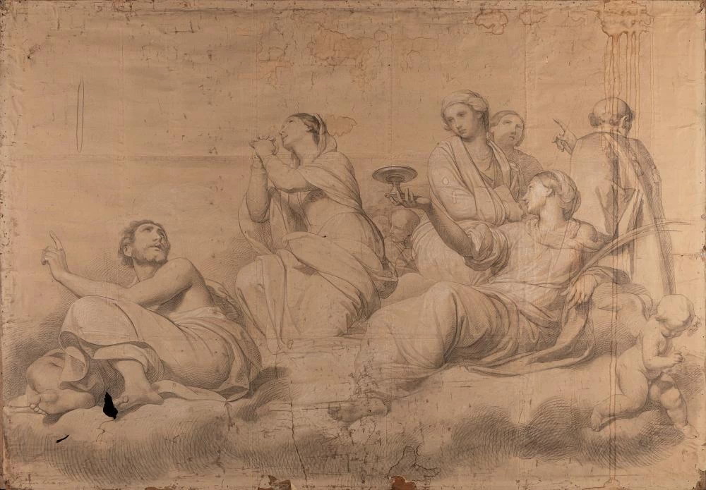Cartone preparatorio per la cupola del Duomo di Bergamo, 1853